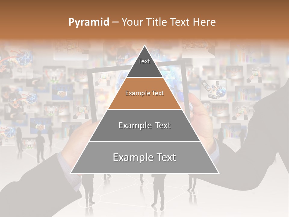 A Person Holding Up A Tablet With A Picture On It PowerPoint Template