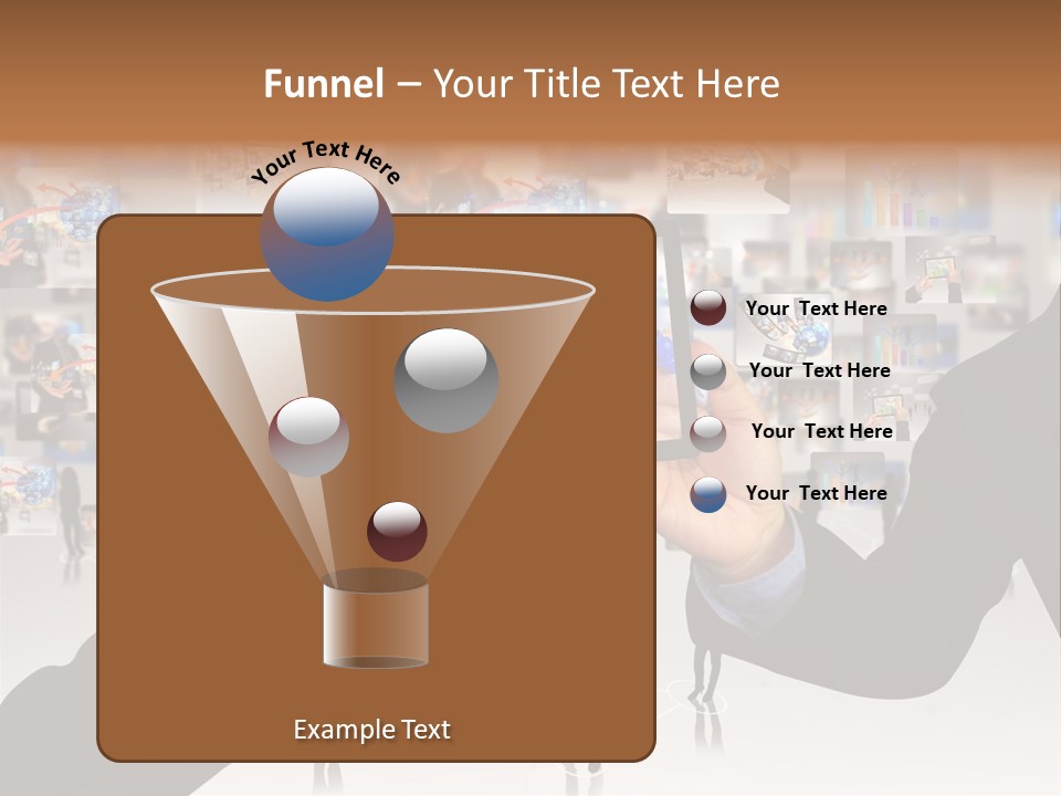 A Person Holding Up A Tablet With A Picture On It PowerPoint Template