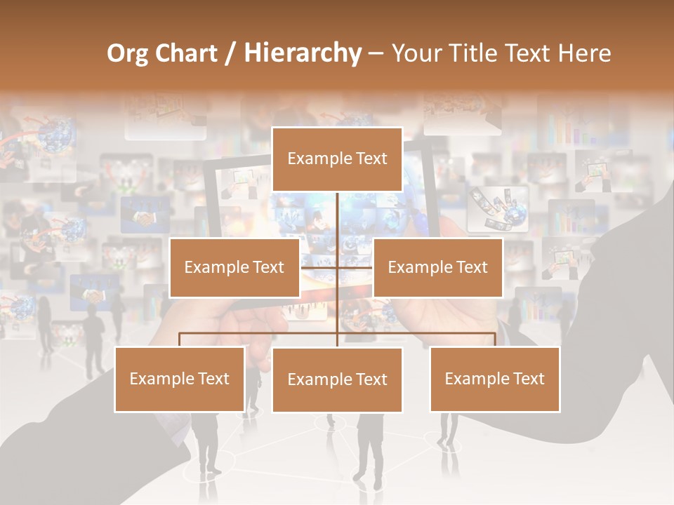 A Person Holding Up A Tablet With A Picture On It PowerPoint Template