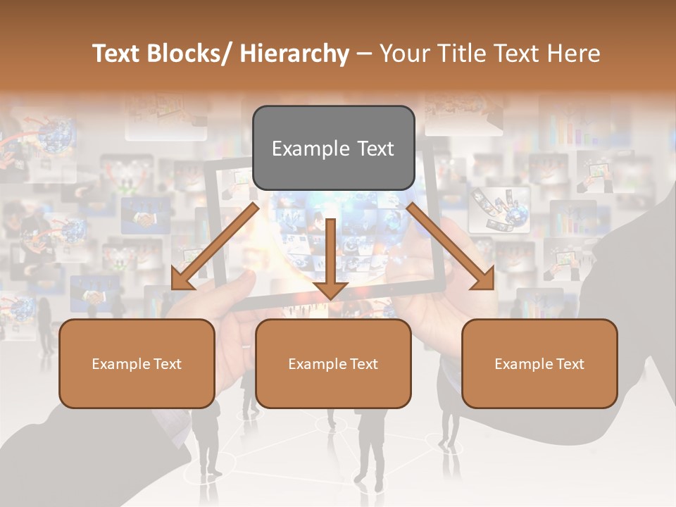 A Person Holding Up A Tablet With A Picture On It PowerPoint Template