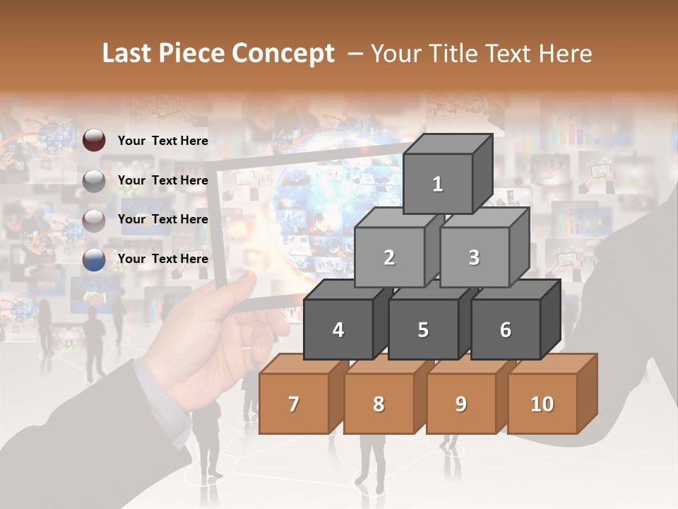 A Person Holding Up A Tablet With A Picture On It PowerPoint Template