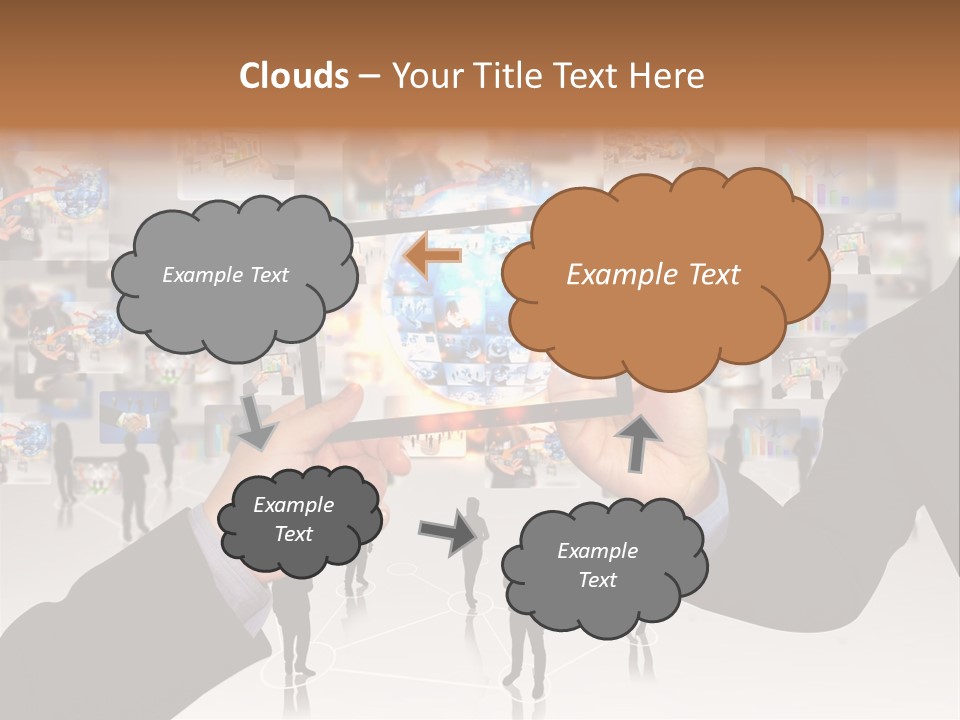 A Person Holding Up A Tablet With A Picture On It PowerPoint Template