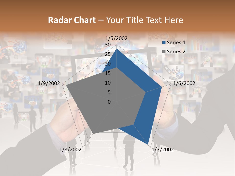 A Person Holding Up A Tablet With A Picture On It PowerPoint Template