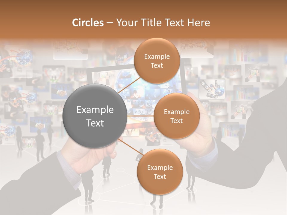 A Person Holding Up A Tablet With A Picture On It PowerPoint Template