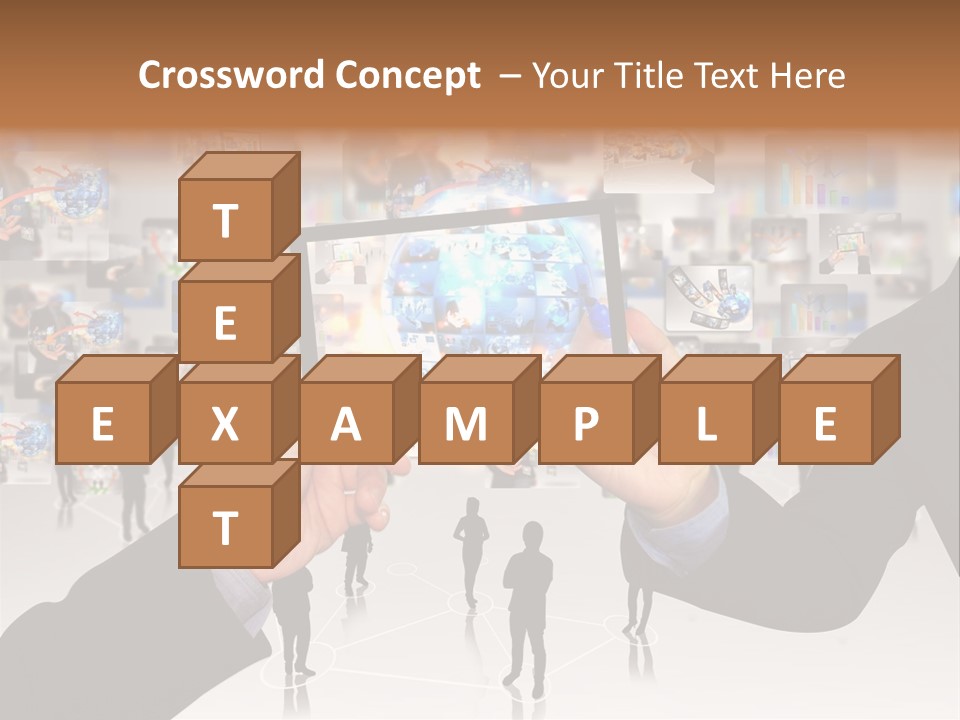 A Person Holding Up A Tablet With A Picture On It PowerPoint Template