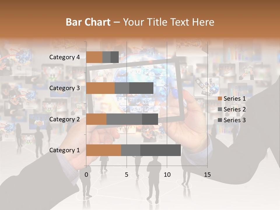 A Person Holding Up A Tablet With A Picture On It PowerPoint Template