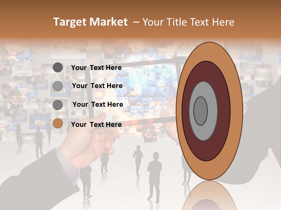 A Person Holding Up A Tablet With A Picture On It PowerPoint Template