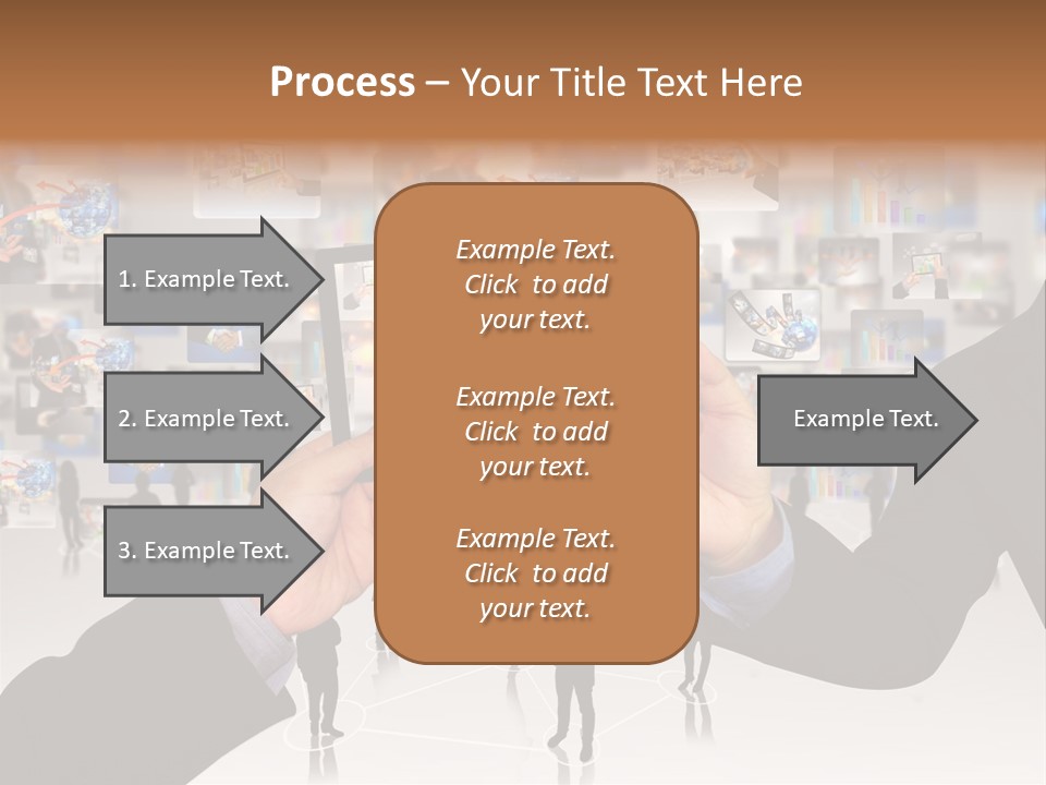 A Person Holding Up A Tablet With A Picture On It PowerPoint Template
