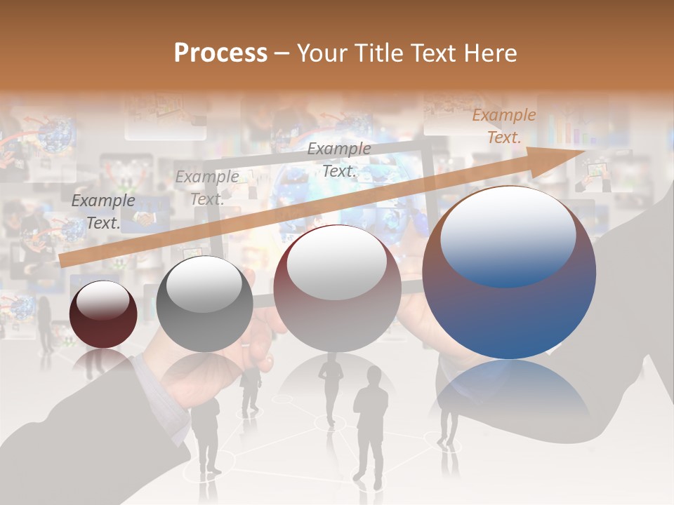 A Person Holding Up A Tablet With A Picture On It PowerPoint Template