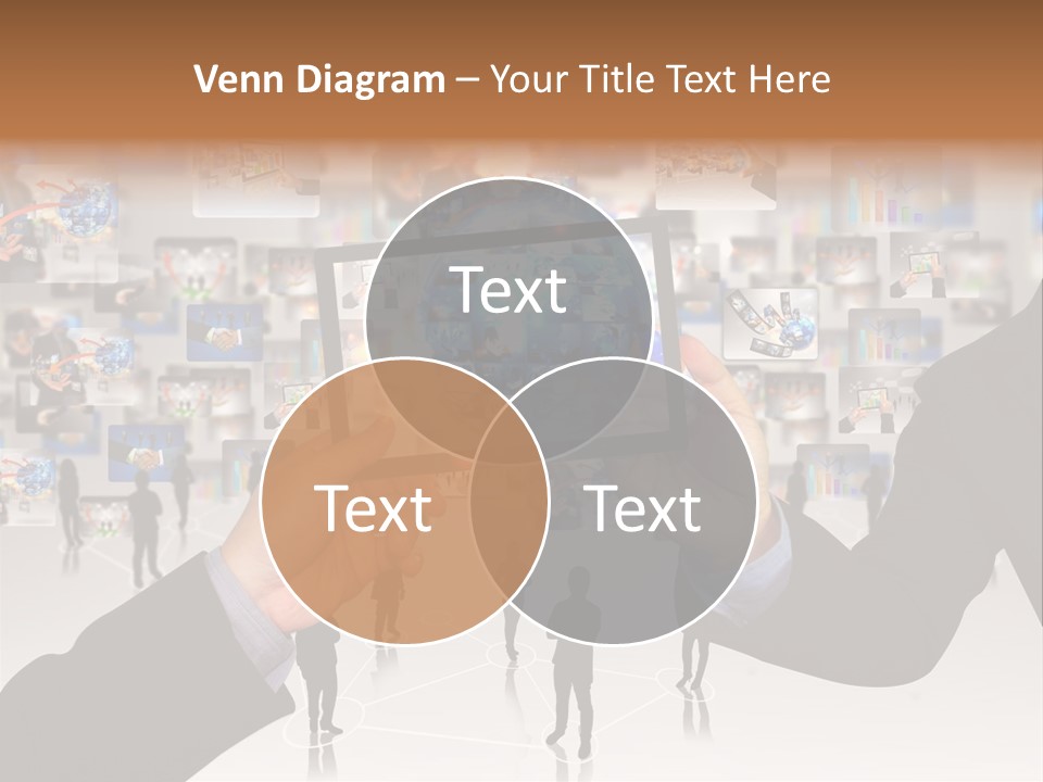 A Person Holding Up A Tablet With A Picture On It PowerPoint Template