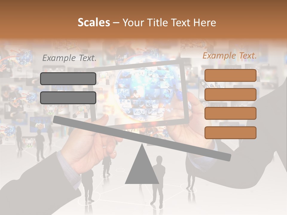 A Person Holding Up A Tablet With A Picture On It PowerPoint Template