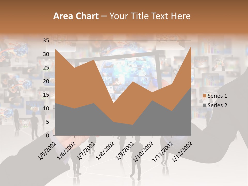 A Person Holding Up A Tablet With A Picture On It PowerPoint Template
