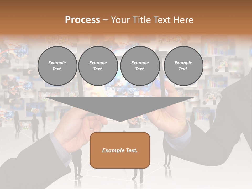 A Person Holding Up A Tablet With A Picture On It PowerPoint Template