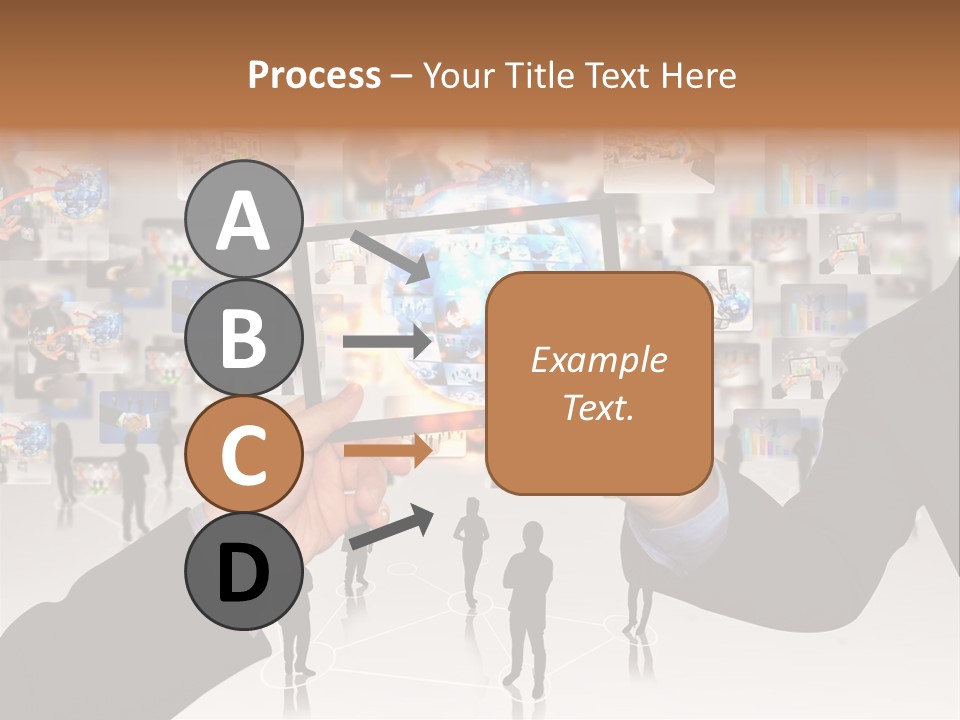 A Person Holding Up A Tablet With A Picture On It PowerPoint Template
