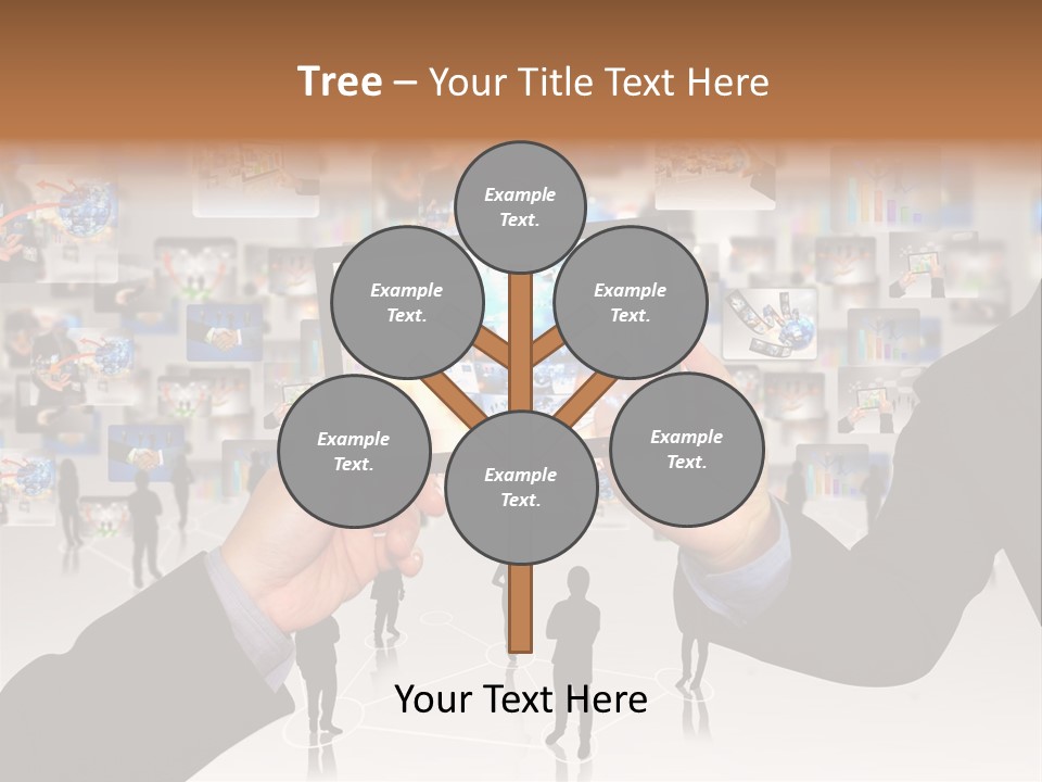 A Person Holding Up A Tablet With A Picture On It PowerPoint Template