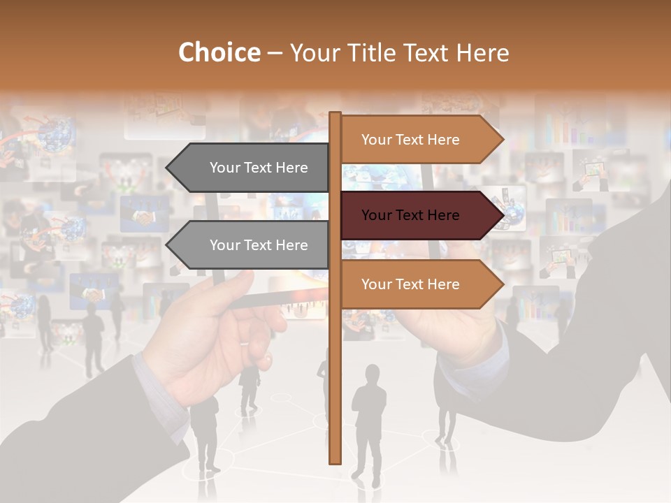 A Person Holding Up A Tablet With A Picture On It PowerPoint Template