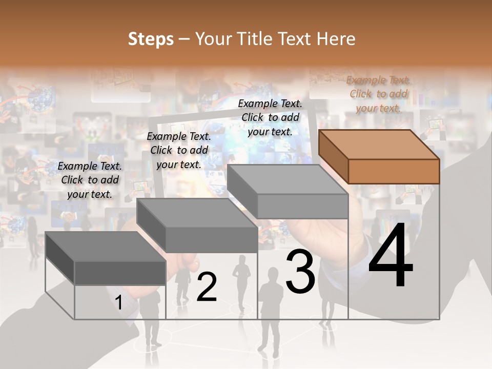 A Person Holding Up A Tablet With A Picture On It PowerPoint Template