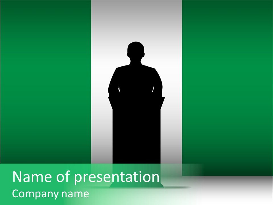 Teach Tribune Figure PowerPoint Template