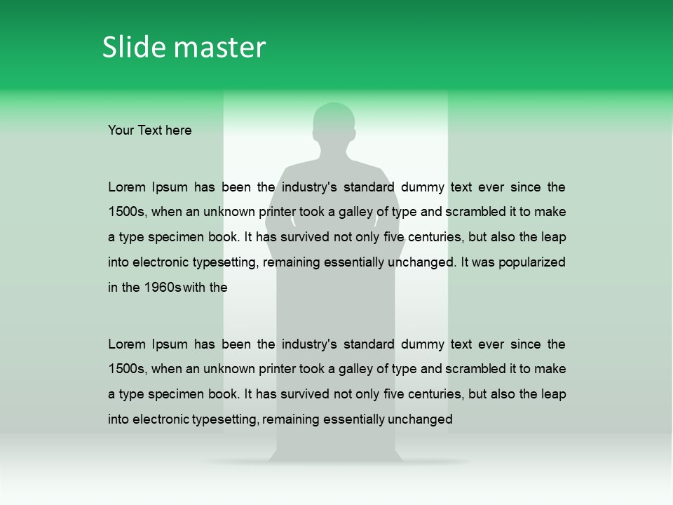 Teach Tribune Figure PowerPoint Template