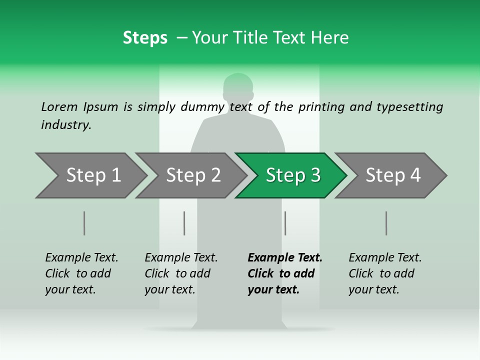 Teach Tribune Figure PowerPoint Template