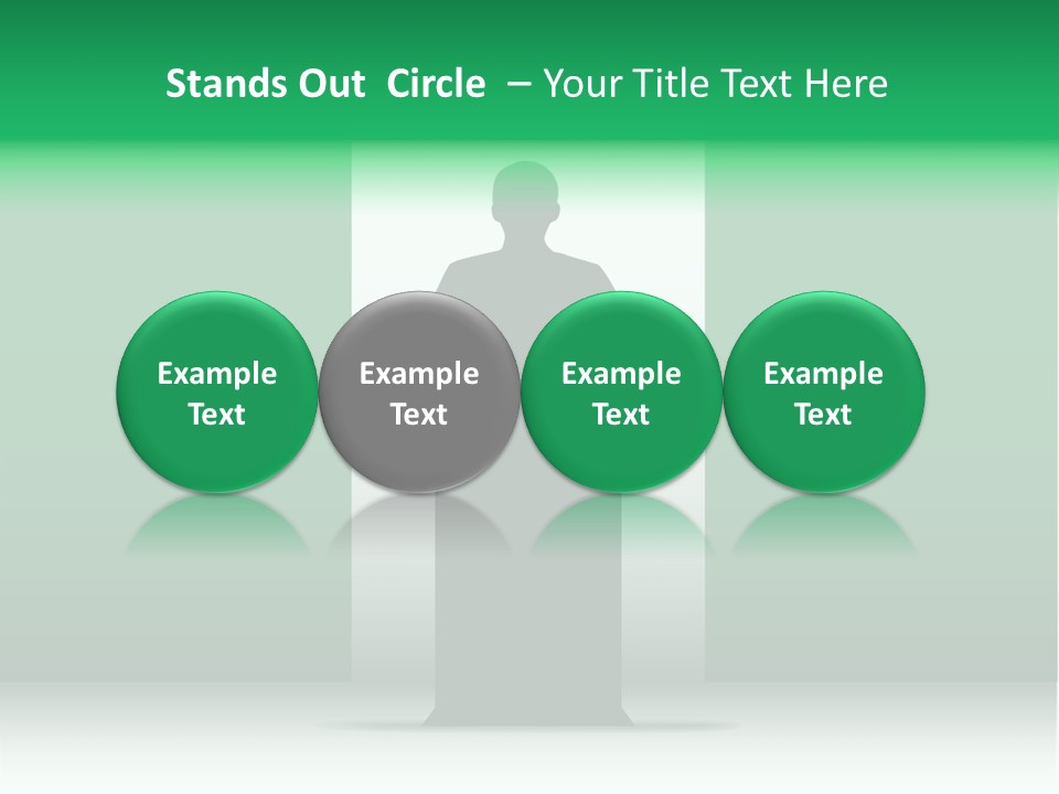 Teach Tribune Figure PowerPoint Template