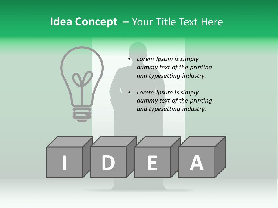 Teach Tribune Figure PowerPoint Template