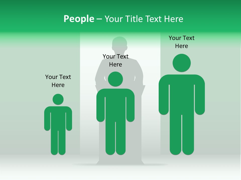 Teach Tribune Figure PowerPoint Template
