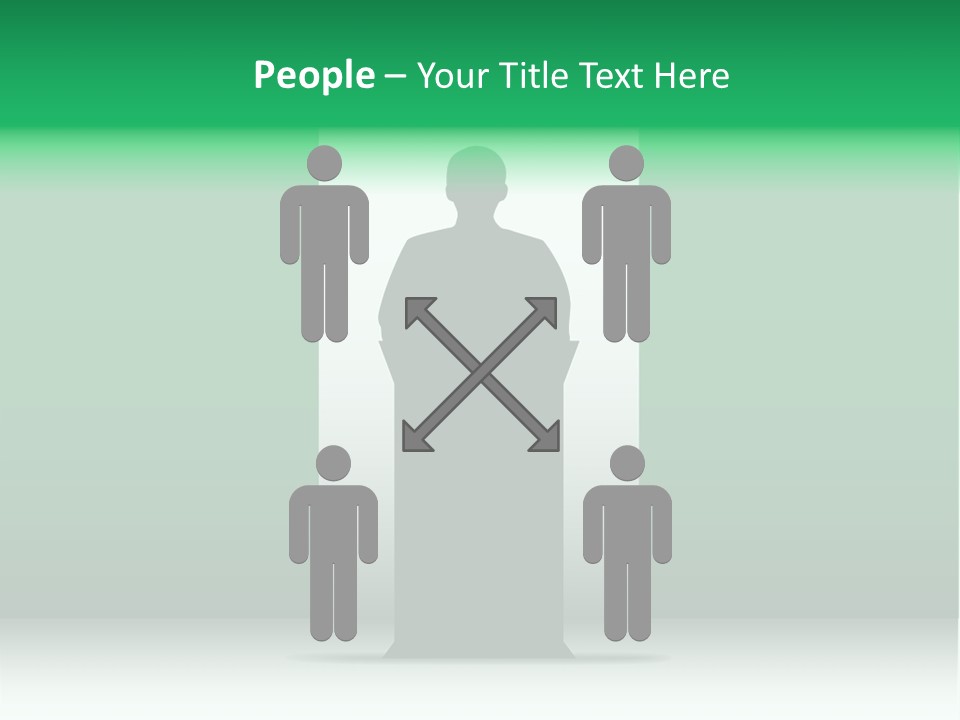 Teach Tribune Figure PowerPoint Template