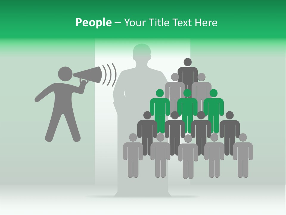 Teach Tribune Figure PowerPoint Template