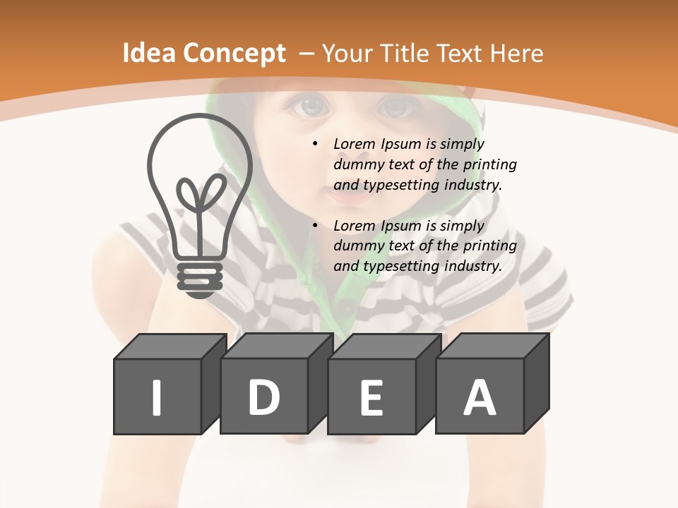 Love Infant Pretty PowerPoint Template