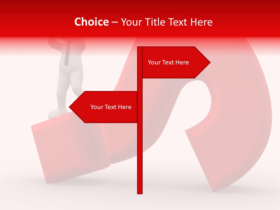 Sign Puppet Decision PowerPoint Template