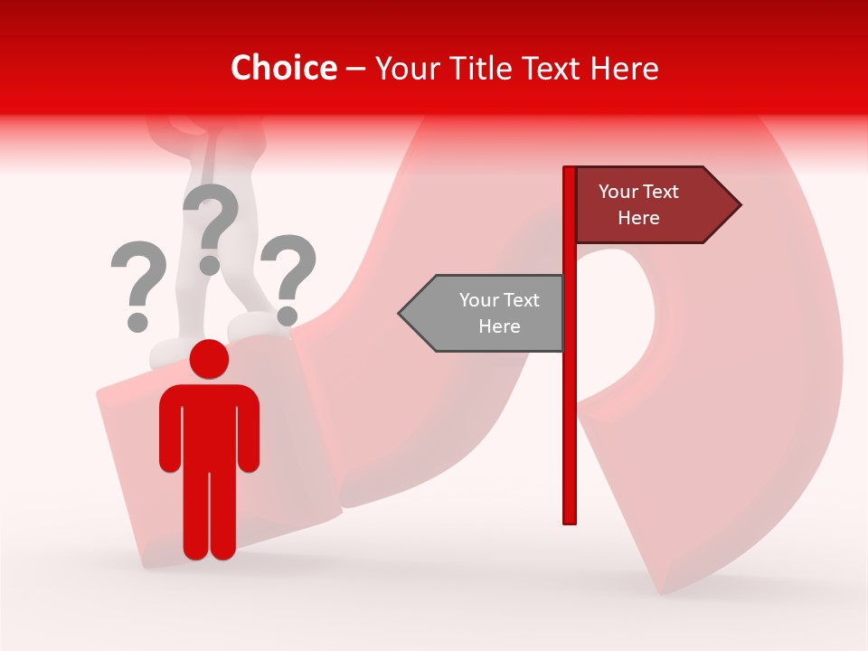 Sign Puppet Decision PowerPoint Template