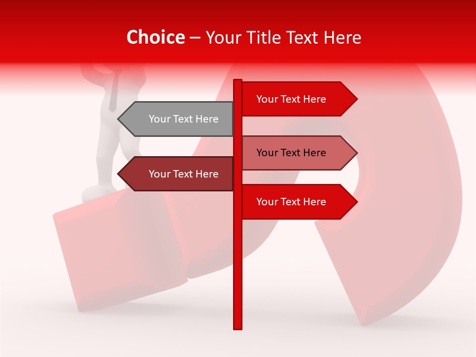 Sign Puppet Decision PowerPoint Template