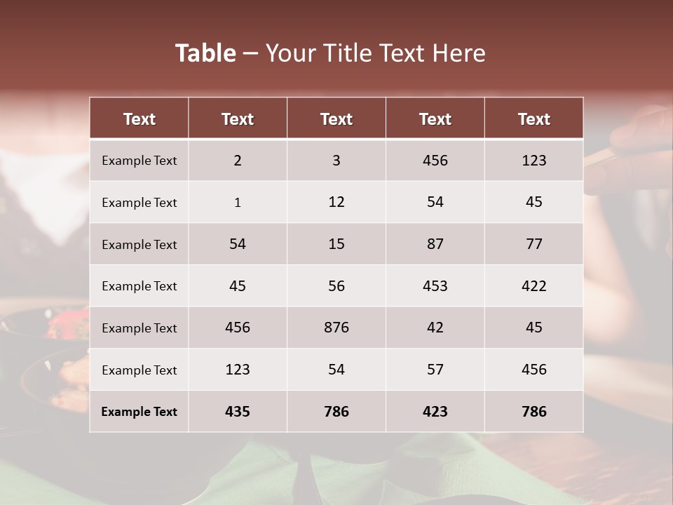 Lunch Dinner Joy PowerPoint Template