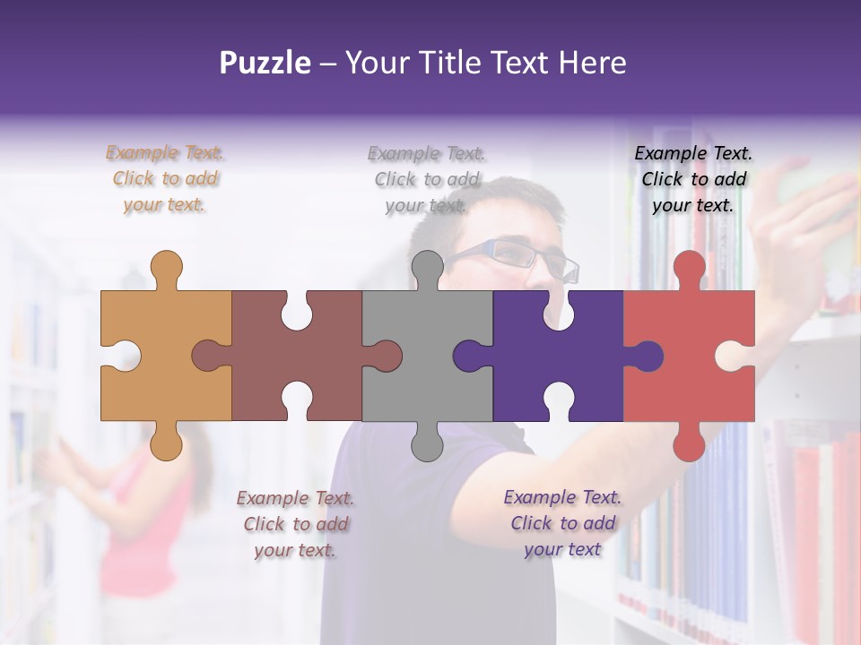 People Learn Row PowerPoint Template