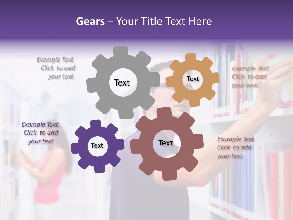 People Learn Row PowerPoint Template