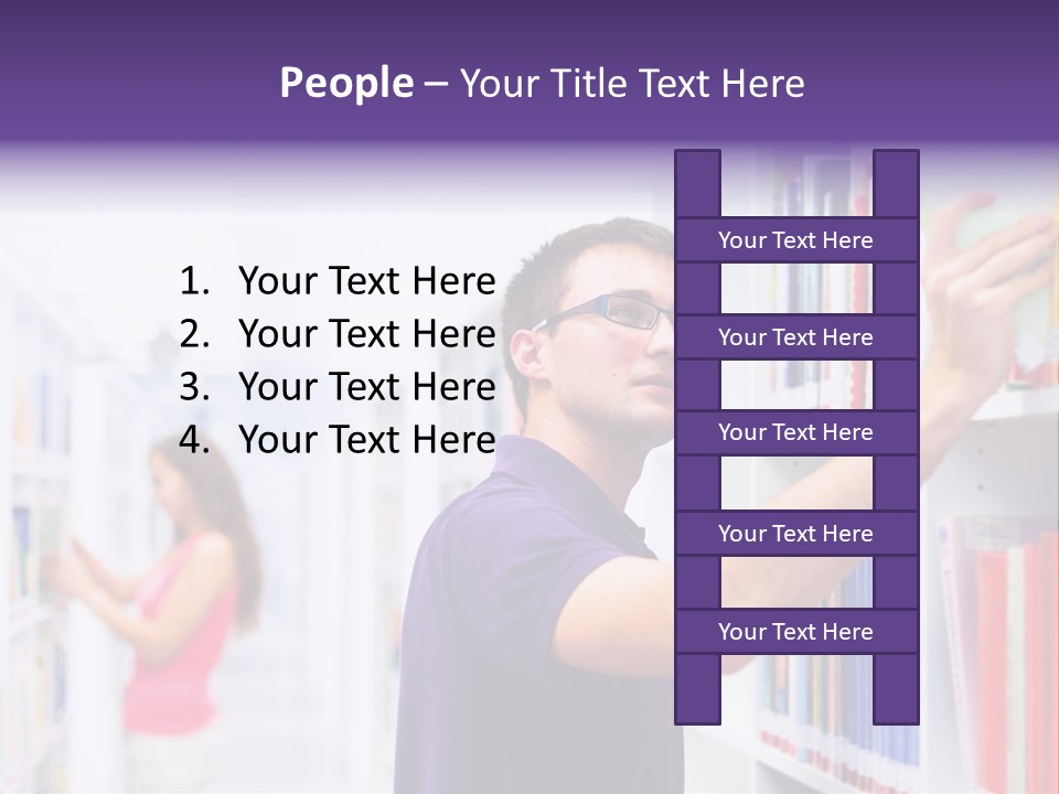 People Learn Row PowerPoint Template