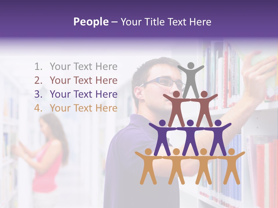 People Learn Row PowerPoint Template
