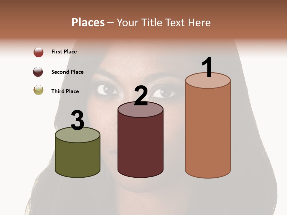 Sleeveless Woman Long Hair PowerPoint Template