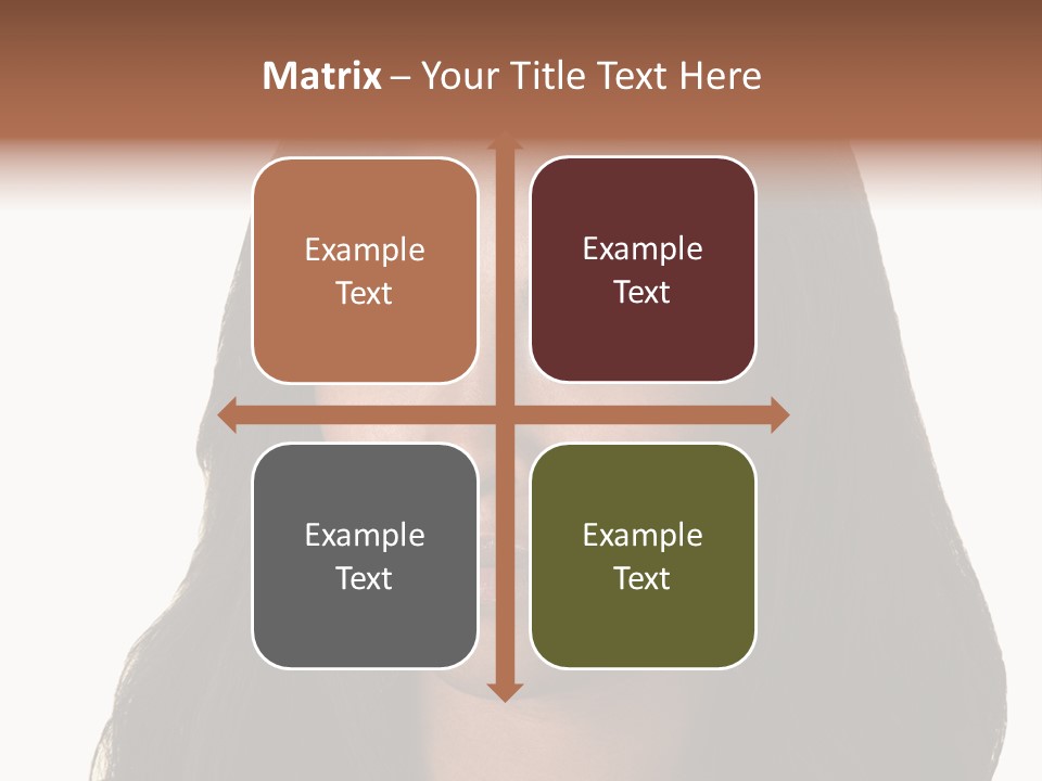 Sleeveless Woman Long Hair PowerPoint Template