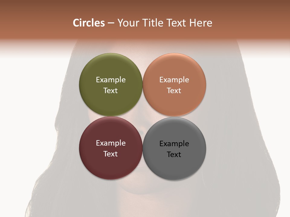 Sleeveless Woman Long Hair PowerPoint Template