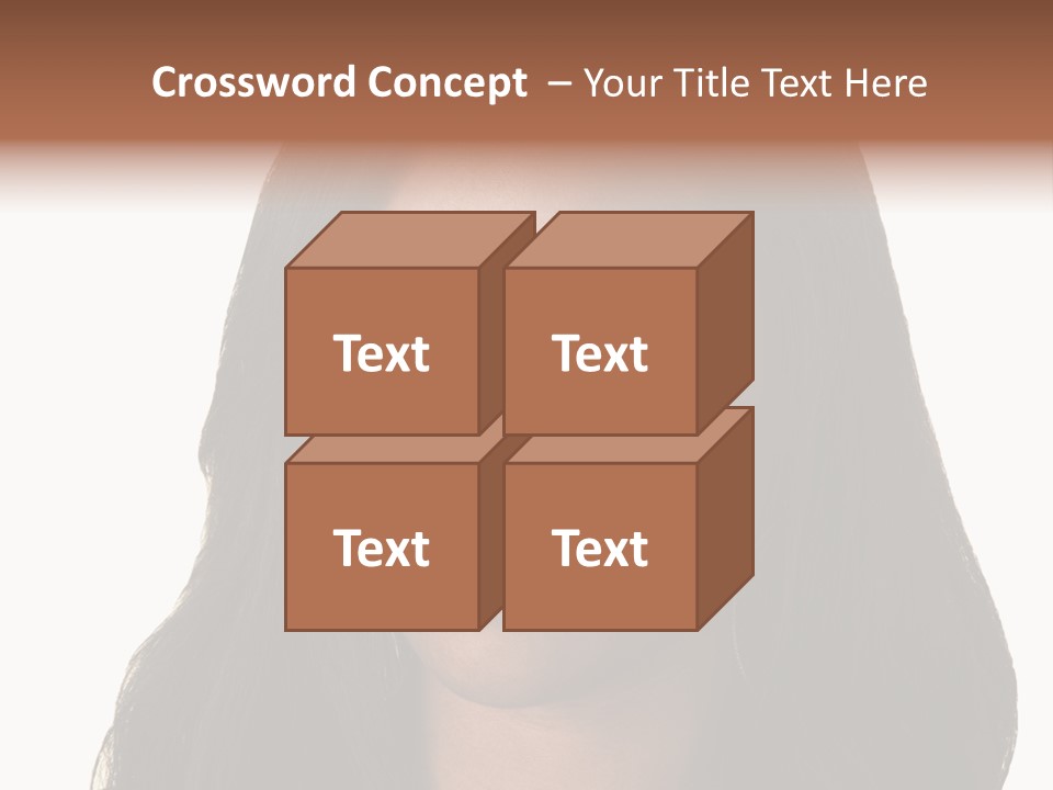 Sleeveless Woman Long Hair PowerPoint Template