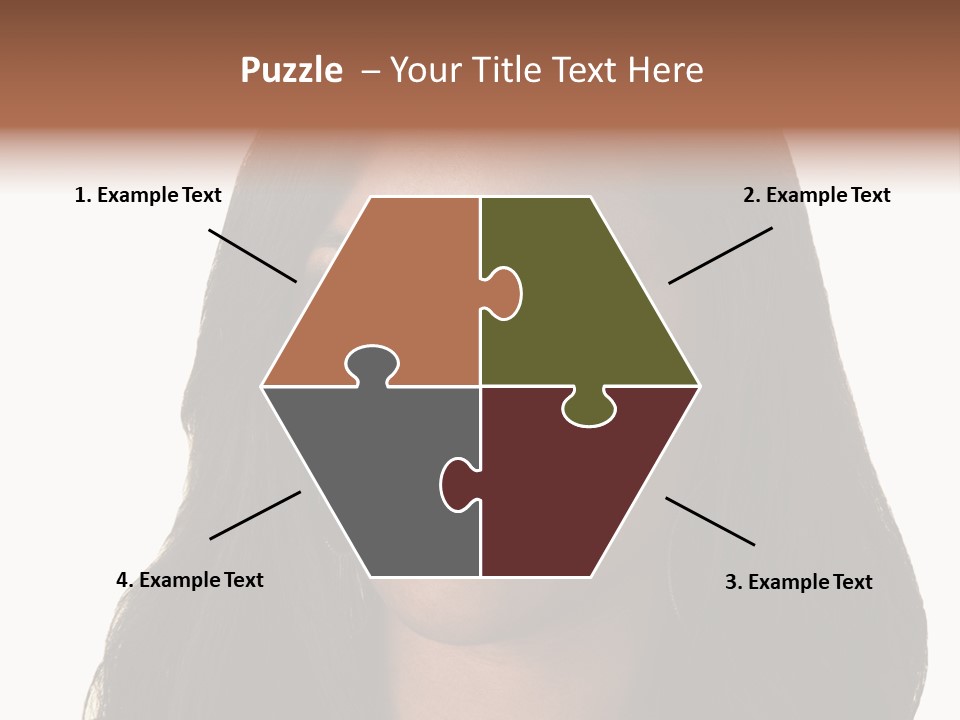 Sleeveless Woman Long Hair PowerPoint Template