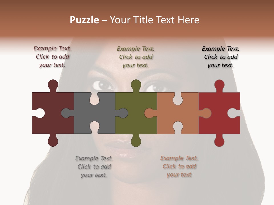 Sleeveless Woman Long Hair PowerPoint Template