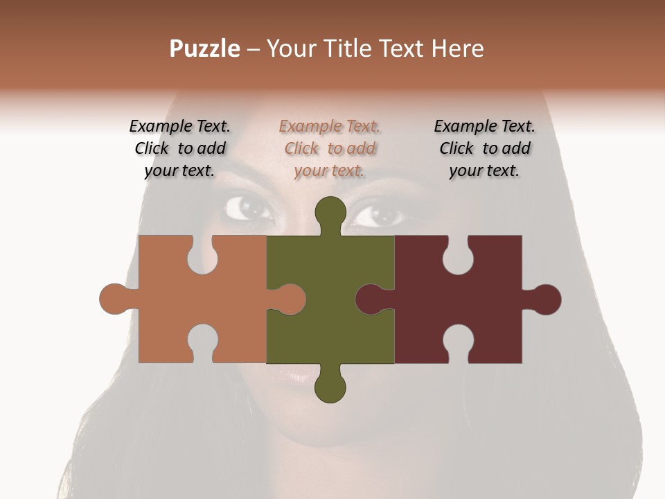 Sleeveless Woman Long Hair PowerPoint Template