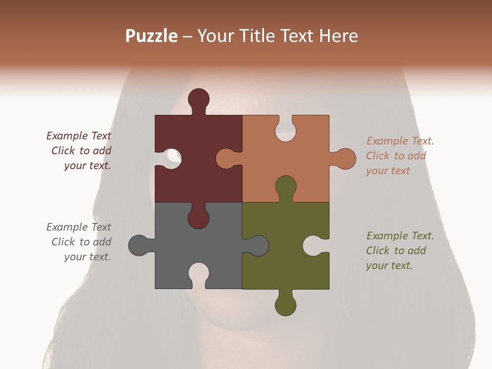 Sleeveless Woman Long Hair PowerPoint Template