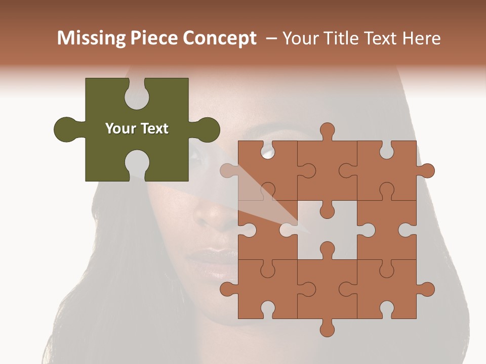 Sleeveless Woman Long Hair PowerPoint Template