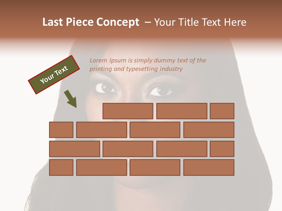 Sleeveless Woman Long Hair PowerPoint Template