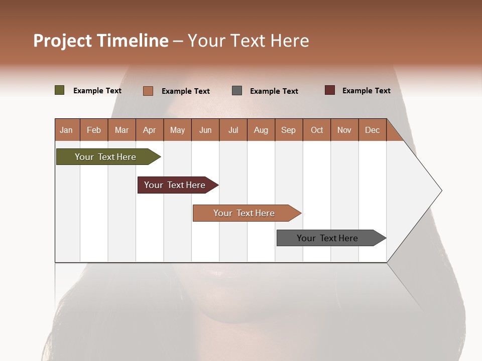 Sleeveless Woman Long Hair PowerPoint Template