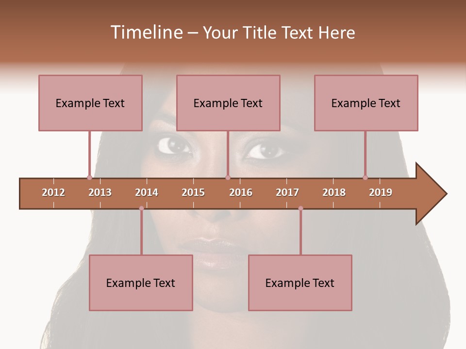 Sleeveless Woman Long Hair PowerPoint Template